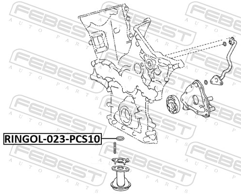 FEBEST RINGOL-023-PCS10 - Прокладка масляного насоса