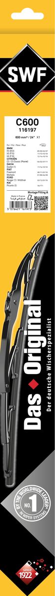 SWF 116197 - Щетка стеклоочистителя DAS ORIGINAL SINGLE