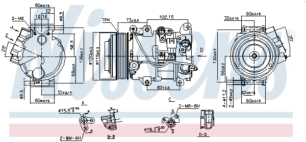 NISSENS 890141 - Компрессор кондиционера