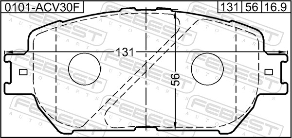 FEBEST 0101-ACV30F - Тормозные колодки 