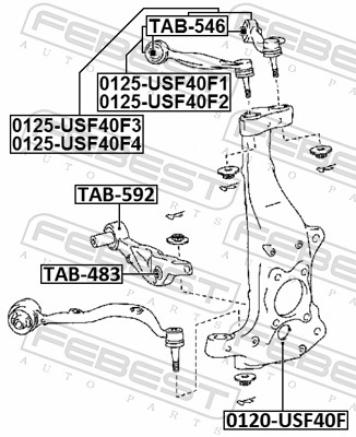 FEBEST TAB-592 - Сайлентблок