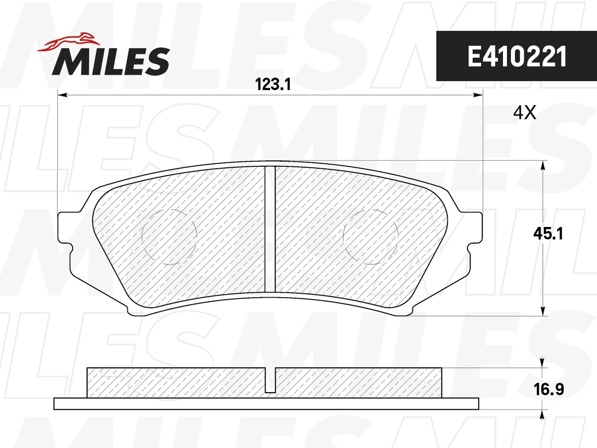 MILES E410221 - Тормозные колодки 