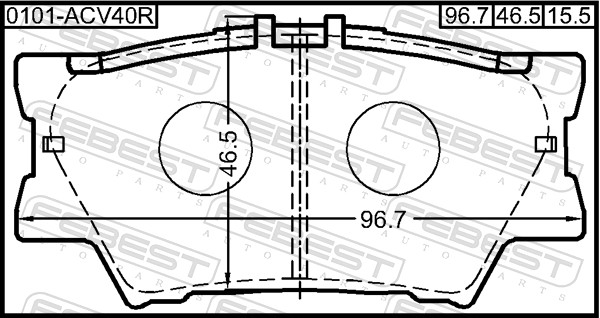 FEBEST 0101-ACV40R - Тормозные колодки 