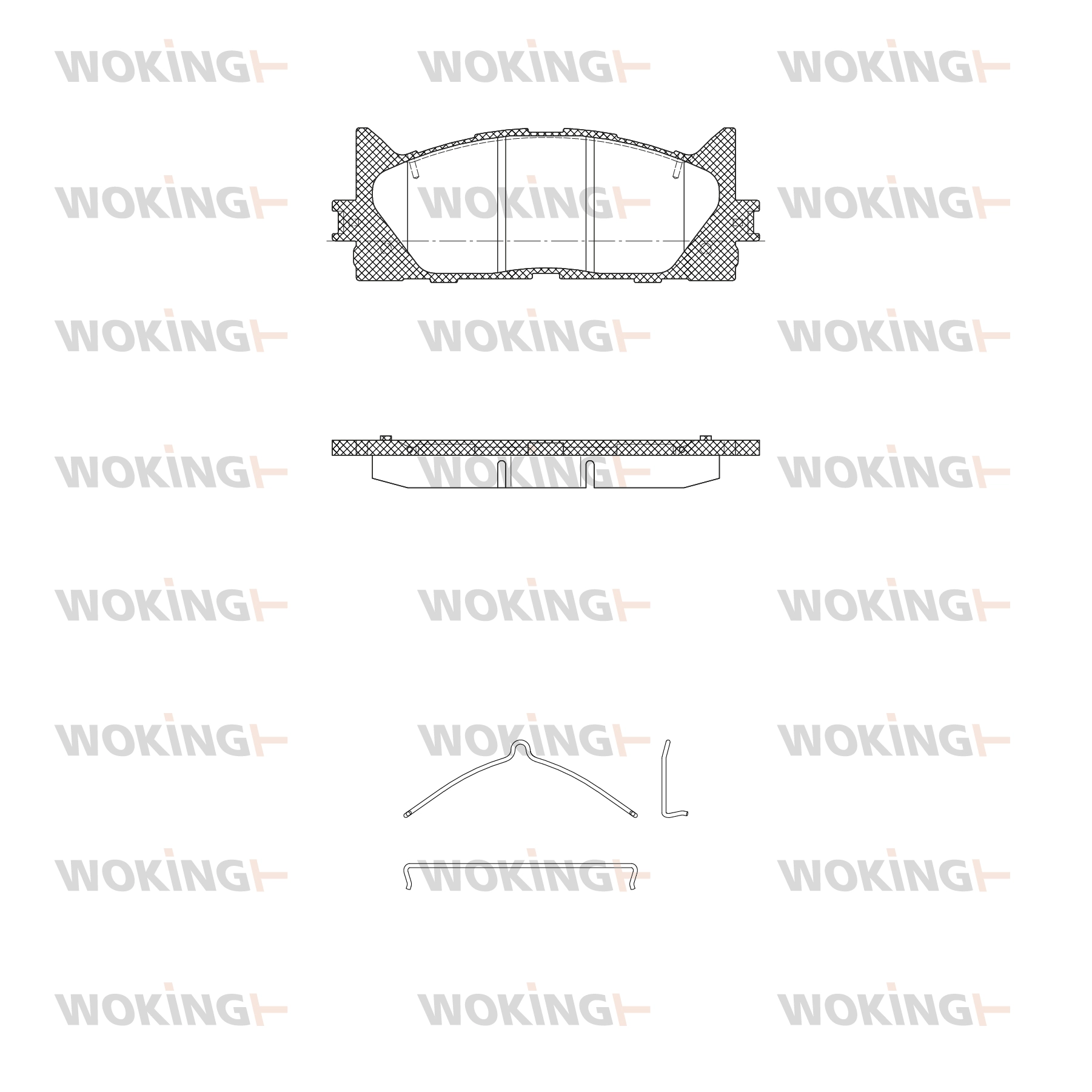 WOKING P13333.00 - Тормозные колодки 