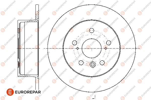 EUROREPAR 1667866180 - Тормозные диски