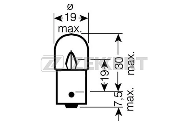 ZEKKERT LP-1077 - Лампочка подсветки номера