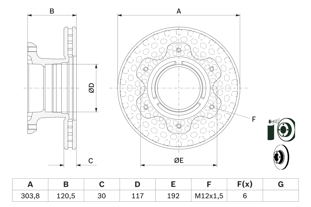 BOSCH 0 986 479 E47 - Тормозные диски