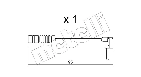 METELLI SU.011 - Датчик износа тормозных колодок