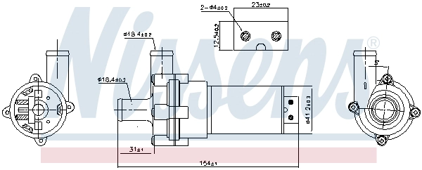 NISSENS 831050 - Водяной насос - помпа