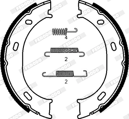 FERODO FSB624S - Барабанные колодки
