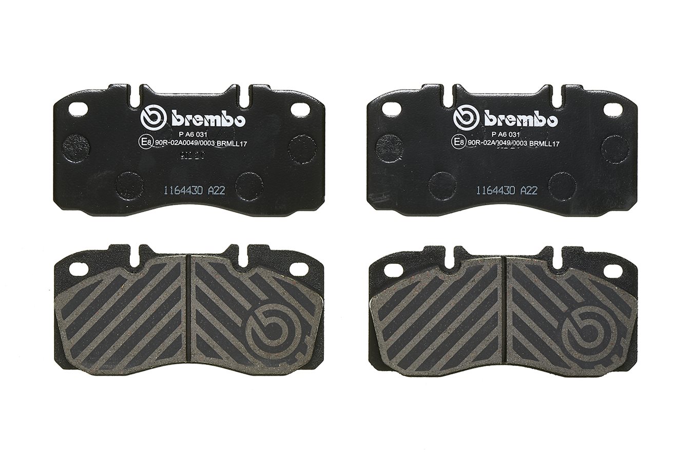 BREMBO P A6 031 - Комплект тормозных колодок, дисковый тормоз PRIME LINE