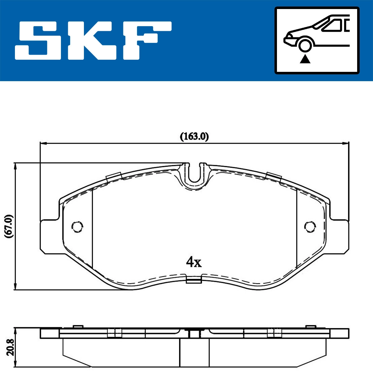 SKF VKBP 80089 - Тормозные колодки 