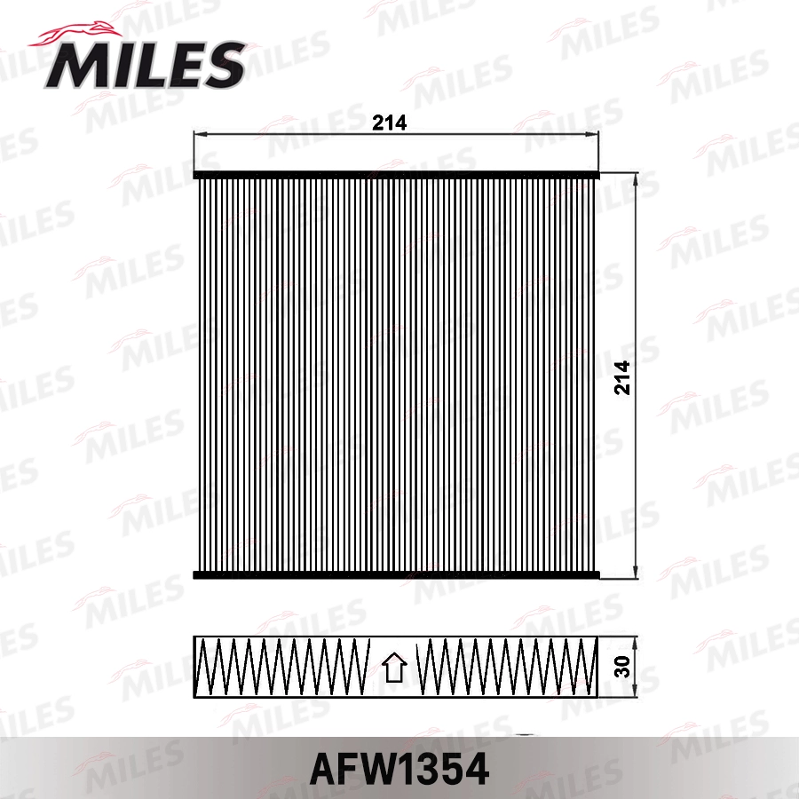 MILES AFW1354 - Салонный фильтр