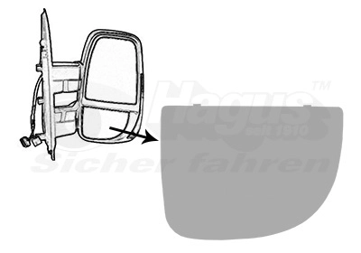 VAN WEZEL 2817832 - Зеркальное стекло, наружное зеркало * HAGUS *