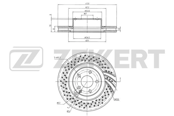 ZEKKERT BS-5952 - Тормозные диски