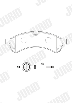JURID 2923109560 - Тормозные колодки 