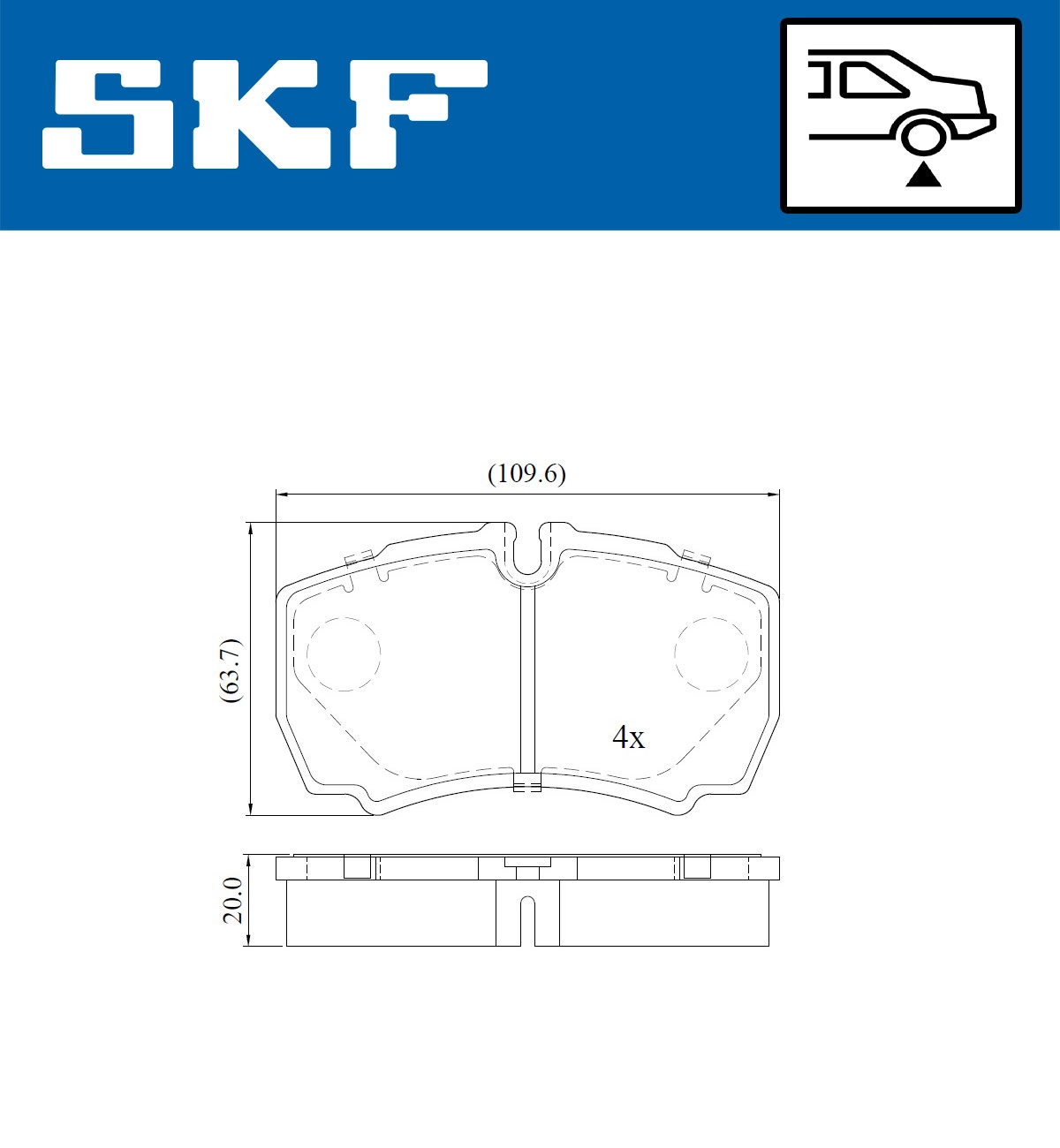 SKF VKBP 90200 - Тормозные колодки 