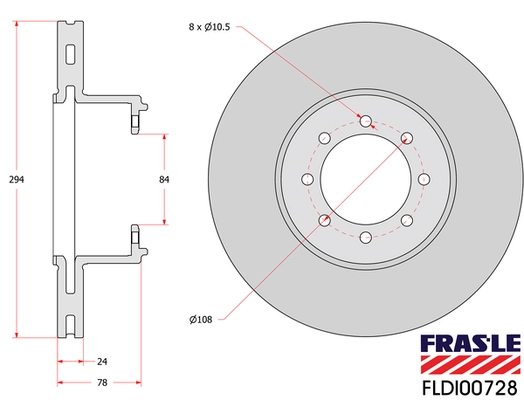 FRAS-LE FLDI00728 - Тормозные диски