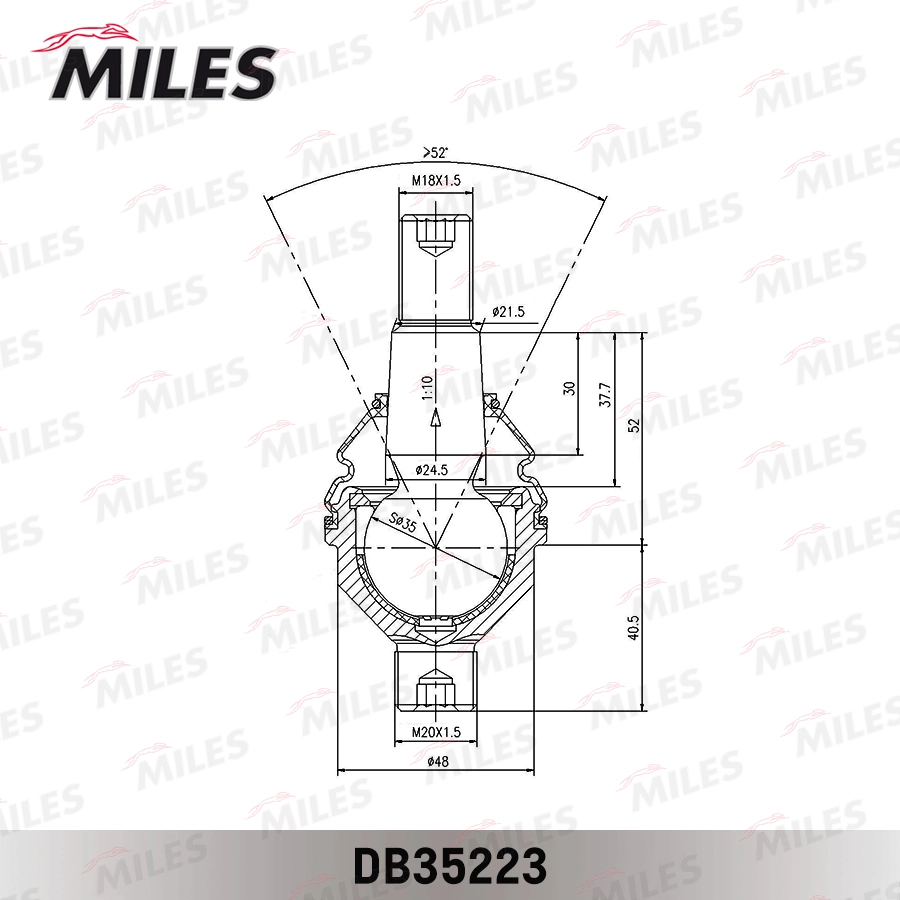 MILES DB35223 - Шаровая опора