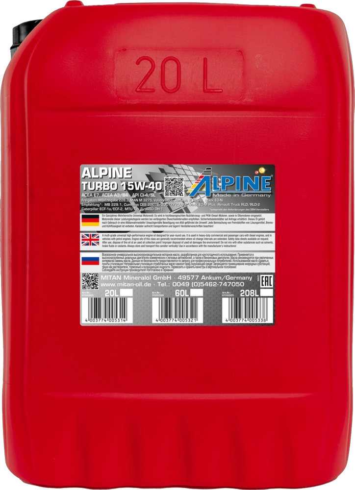 Моторное масло Turbo 15W-40