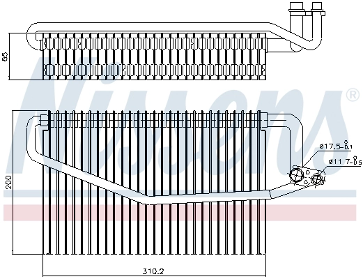 NISSENS 92245 - Испаритель кондиционера
