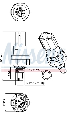 NISSENS 301080 - Датчик давления кондиционера