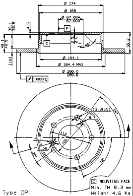 BREMBO 08.7211.76 - Тормозной диск XTRA LINE - Max