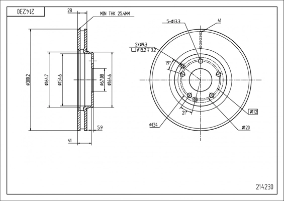 HART 214 230 - Тормозные диски