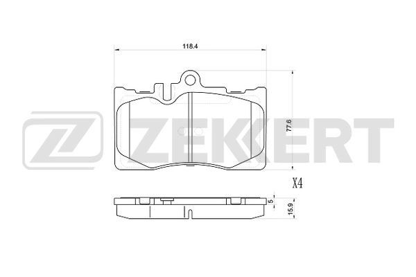 ZEKKERT BS-1032 - Тормозные колодки 