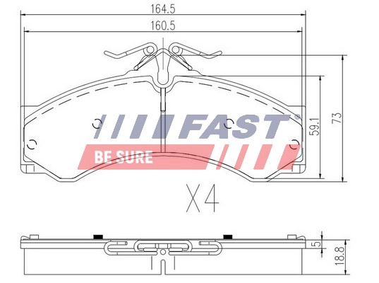 FAST FT29015 - Тормозные колодки 