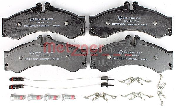 METZGER 1170400 - Комплект тормозных колодок, дисковый тормоз GREENPARTS