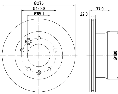 HELLA 8DD 355 128-251 - Тормозной диск PRO High Carbon