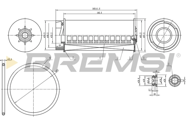 BREMSI FE0334 - Топливный фильтр