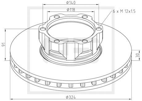 PE AUTOMOTIVE 016.652-00A - Тормозные диски