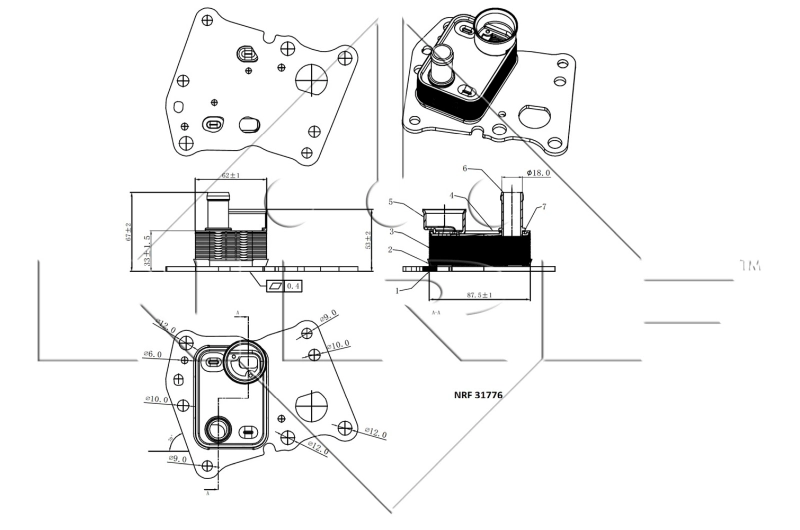NRF 31776 - Масляный радиатор