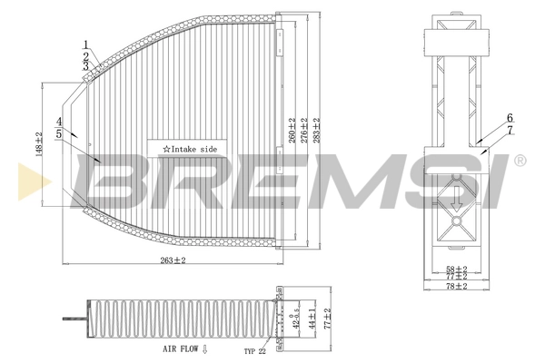 BREMSI FC0083A - Салонный фильтр