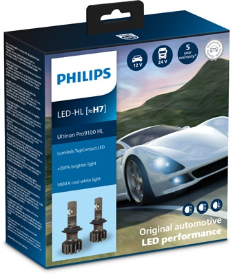 PHILIPS 11972U91X2 - Лампа накаливания, фара дальнего света Ultinon Pro9100 LED-HL