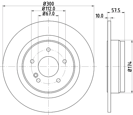 HELLA 8DD 355 114-211 - Тормозной диск PRO