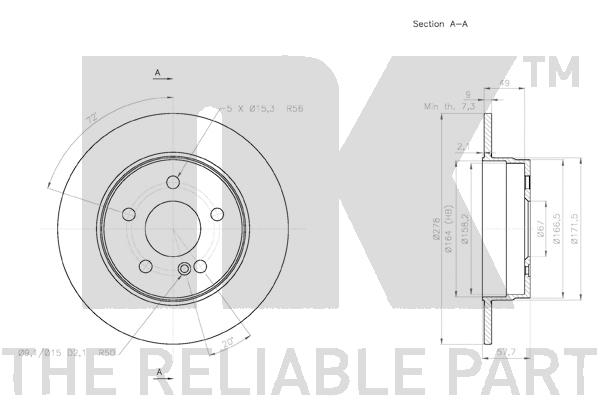 NK 2033104 - Тормозные диски