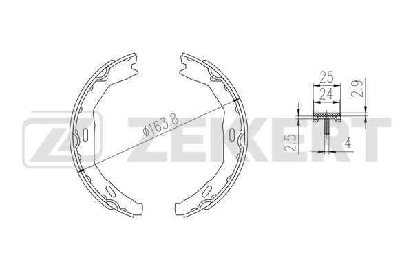 ZEKKERT BK-4326 - Барабанные колодки
