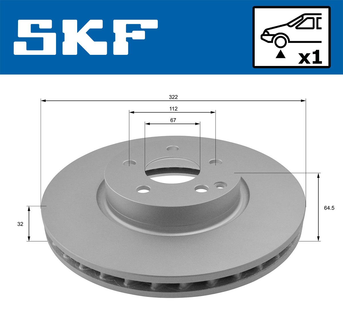 SKF VKBD 80257 V1 - Тормозные диски