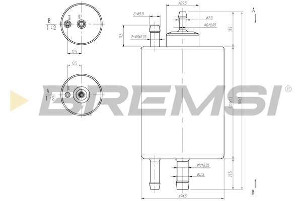 BREMSI FE0847 - Топливный фильтр