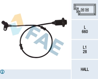 FAE 78072 - Датчик АБС (ABS)