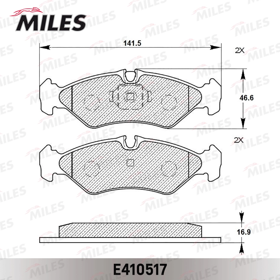 MILES E410517 - Тормозные колодки 