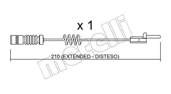 METELLI SU.099 - Датчик износа тормозных колодок