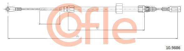 COFLE 10.9886 - Трос ручника