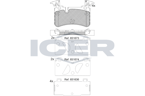 ICER 182209 - Тормозные колодки 