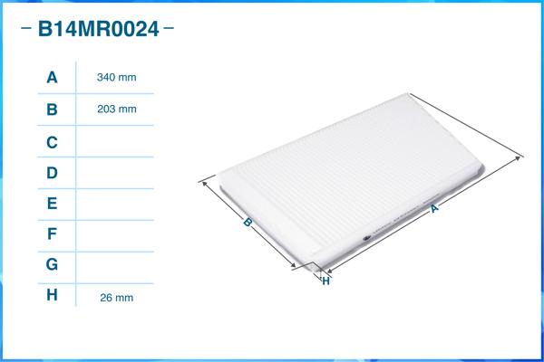 CWORKS B14MR0024 - Салонный фильтр