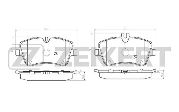 ZEKKERT BS-1041 - Тормозные колодки 