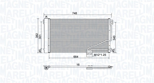 MAGNETI MARELLI 350203738000 - Радиатор кондиционера